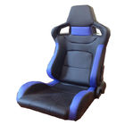 चीन एकल स्लाइडर के साथ पीवीसी एडजस्टेबल ब्लू एंड ब्लैक रेसिंग सीट / स्पोर्ट्स कार सीट कंपनी