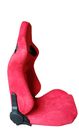 Red Stitching Sport Racing Seats Suede Fabric With Slider Right / Left Adjustment