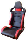 एकल स्लाइडर के साथ पीवीसी समायोज्य लाल और काले रेसिंग सीट / स्पोर्ट्स कार सीट