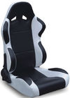 Black And Grey Racing Seats Fully Reclinable + Slider Universal 1 Pair Jbr 1004 Series
