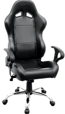 Folding PVC black  Racing Office Chair  Boss Seating Chairs Gaming seats chairs with single adjustor