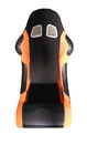 चीन Suede Material Black And Orange Racing Seats , Cars Bucket Seats Double Slider कंपनी
