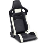 चीन एकल स्लाइडर के साथ पीवीसी समायोज्य सफेद और काले रेसिंग सीट / स्पोर्ट्स कार सीट कंपनी