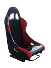 एकल स्लाइडर / खेल बाल्टी सीटों के साथ काले और लाल रेसिंग सीटें